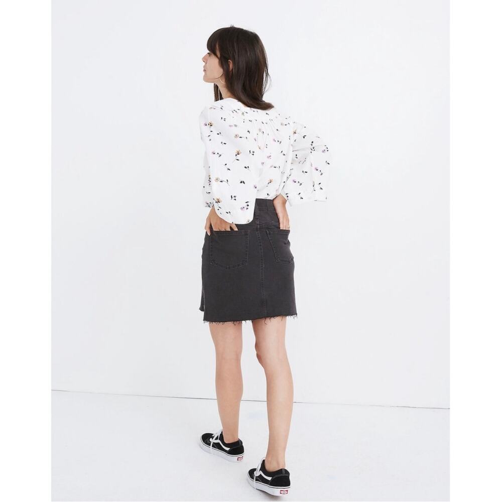 Madewell Stretch Denim Mini Skirt Size 29 - Picture 3 of 8